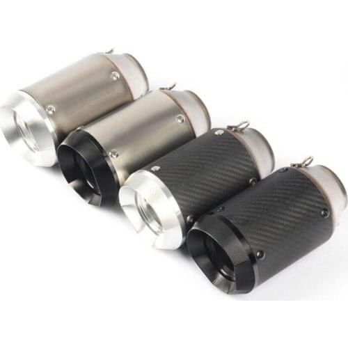 51mm Universal Motorcycle Exhaust Pipe Carbon Fiber Escape For GSXR600 Z1000 NINJA400 CBR1000 R1 R3 R6 Z900 K8 Left and Right