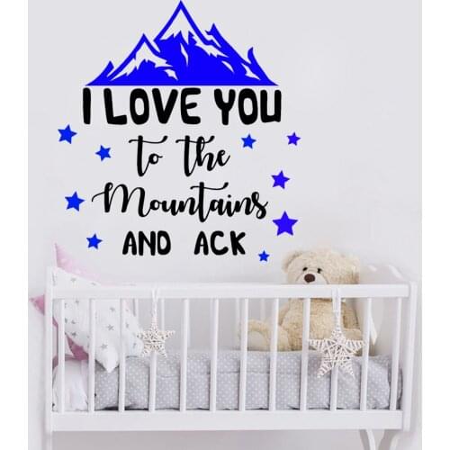 Cartoon I Love You Vinyl Wall Stickers vinyl Decor For Kid Room Bedroom Decoration Decal Wallpaper adesivi murali