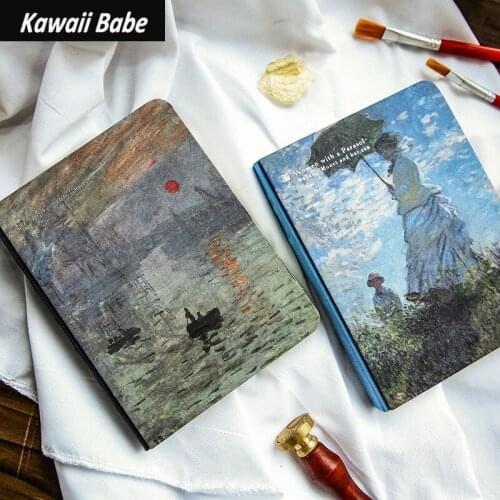 Vintage Hardcover Notebook Van Gogh Oil Painting Cover Diary Pad Creative Office Decoration Stationery Diary Journal Supplies