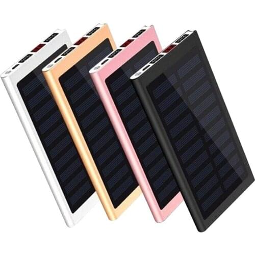 Power Bank 30000mAh Solar Fast Charger Powerbank With 2USB Digital Display Outdoor External Battery For Xiaomi Iphone Samsung