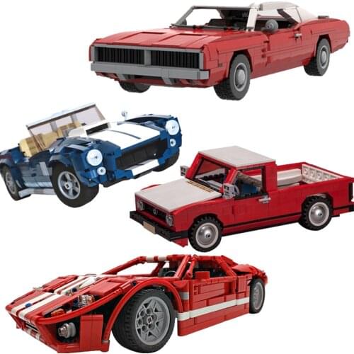 High-tech Cobra Roadster Building Block Speed Champions Super Racing City Car Model Bricks Hobby Toys for Boys Gifts MOC -10265