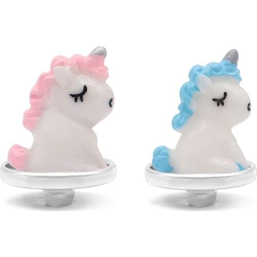 Unicorn Bear Yellow Duck Mushroom Resin snap button jewelry DIY bracelet fit 18mm snap jewelry