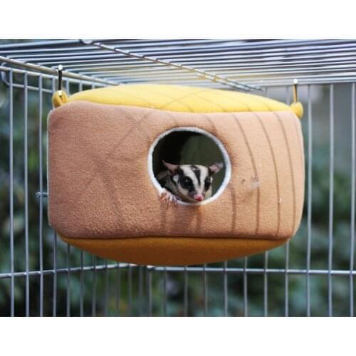 Golden flower squirrel honey bag warm nest winter bed can be hung golden bear cake nest small pet supplies