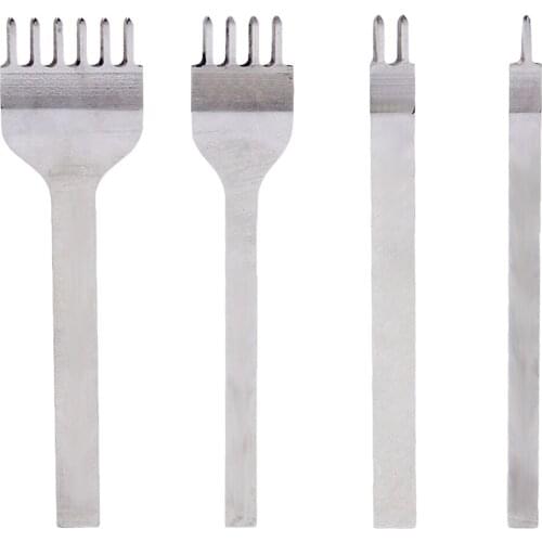 1 Set Prong Metal Diamond Pre Stitching Leather Working Tool