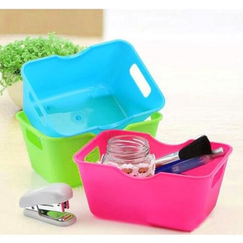 1PC Desktop Debris Storage Box Plastic Office Desktop Storage Boxes Makeup Organizer Storage Box Storage Case Home Organizer