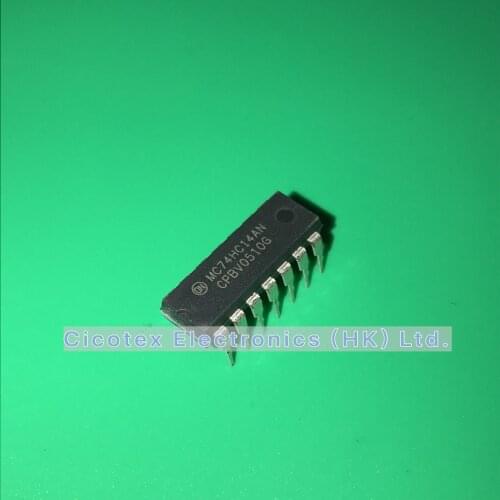 10pcs/lot MC74HC14AN DIP14 MC 74HC14 AN IC INVERTER SCHMITT 6CH 14DIP MC74HC14N MC74HC14ANG
