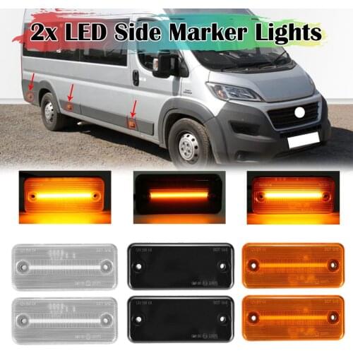 2/6pcs Dynamic Side Marker Repeater Light Turn Signal Light Lamp for Iveco Fiat Ducato Citroen Relay Peugeot Boxer Renault VOLVO