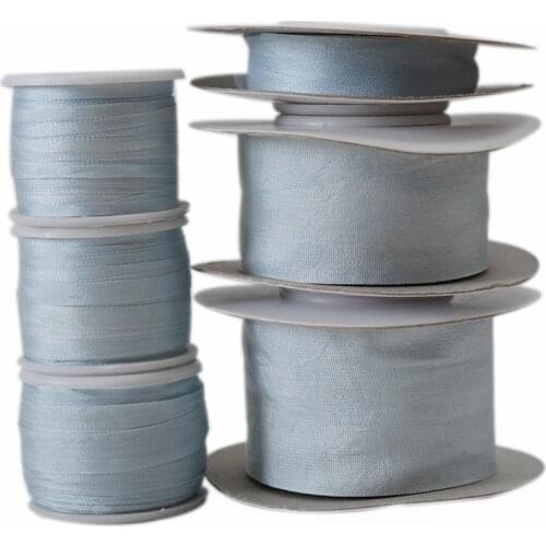 271 Pale Seafoam 100% Real Pure Mulberry Silk Embroidery Ribbon Handcraft Double Face Taffeta Silk Tape 2-32 mm (1/16--1inch)