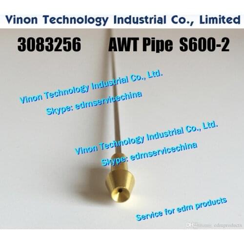 3083256 edm AWT Pipe L=285 D=2.0-0.5mm S600-2 Upper for Sodic A500,A325,AP200L,AP450L AWT 85 type 0204185 edm PIPE AWT
