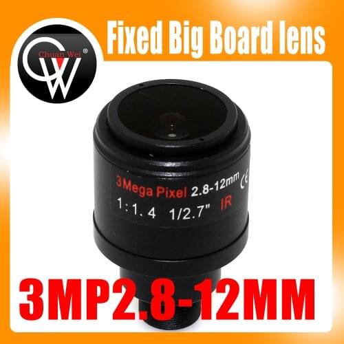 5pcs/lot 2.8-12mm lens Varifocal Fixed Iris Infra Red CCTV Camera Zoom Board Lens