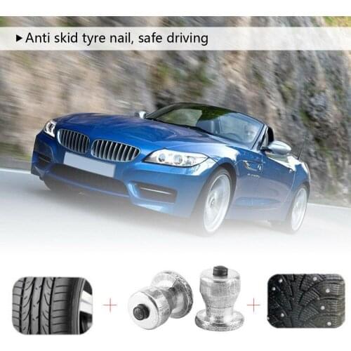 50pcs Winter Wheel Lugs Car Tires Studs Screw Snow Spikes Wheel Tyre Snow Chains Studs For Shoes ATV Car Motorcycle Tire 8x10mm