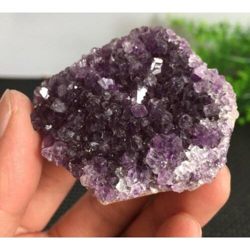75g Natural amethyst cluster quartz crystal geode specimen healing