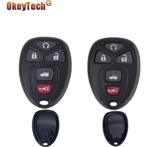 OkeyTech 5 Buttons Remote Car Key Shell For Buick Cadi Chevy For Chevrolet Pontiac Saturn Key Fob Case Cover