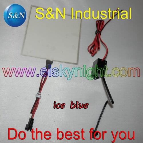 DC12V Ice Blue10X10CM el sheet el panel for car,house,party,dispaly,holiday,festival and model decoration free shipping