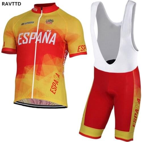 Breathable Spain Cycling Jersey Short Sleeve Sportswear/Quick-Dry Cycling Clothing For Men MTB Bicycle Ropa Ciclismo