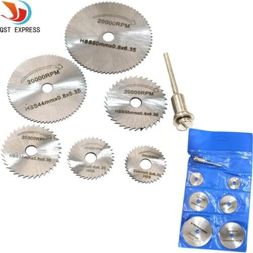 Electric grinder accessories High speed steel cutting blade 7PC wood plastic copper aluminum soft metal small saw blade 3.2mm ro
