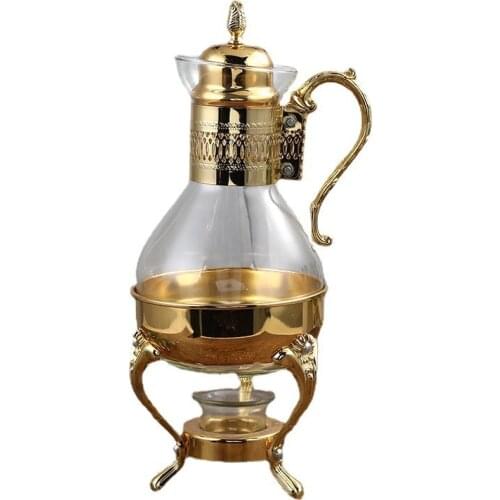 European-style new heatable glass coffee pot home fruit teapot flagon luxury new coffee shop dish Coffee accessories