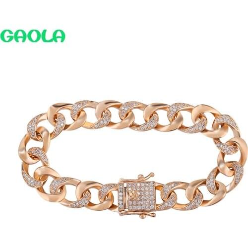 GAOLA Elegant Wedding Women Silver Color Round Bracelet High Quality Fashion Classic Jewelry GLS0812