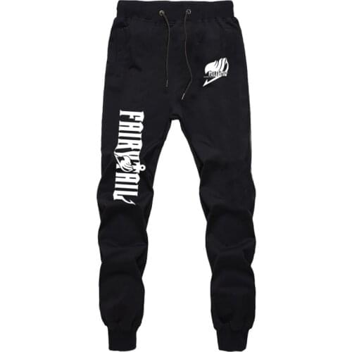 New Casual Cotton Sweat Breathable Pants Casual Anime Fairy Tail Pants Natsu Men Women Jogger Jogging High Quality Long Trousers