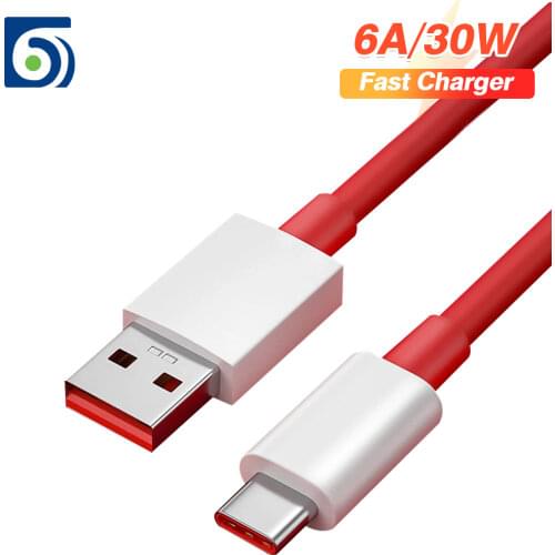 Byscoon USB Type C Cable 30W 6A For Oneplus 7 pro Quick Fast Charge DASH Cable For 1+ Oneplus 3 3T 5 5T 6 6T 7 7T data Cable