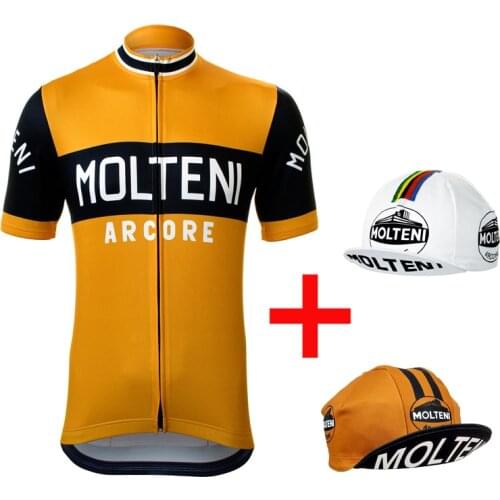 Classic Top Quality Short Sleeve Cycling Jersey Caps Pro Team MTB Road Bicycle Breathable Retro Bike Clothing Quick Dry