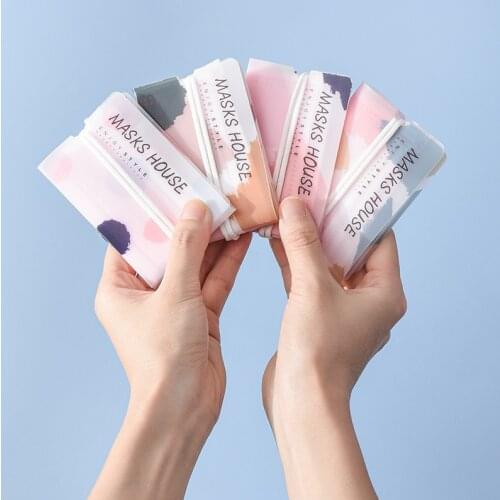 Mask Storage Clip Mask Folder Container Foldable Mouth Mask Storage Box Disposable Face Mask Clip Container Mask Case Wholesale