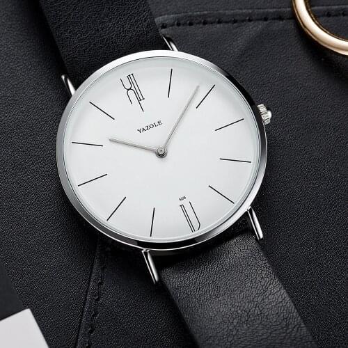 Fashion Minimalist Waterproof Ultra Thin Quartz Watch For Men Simple Black Male Wristwatch Montre Homme