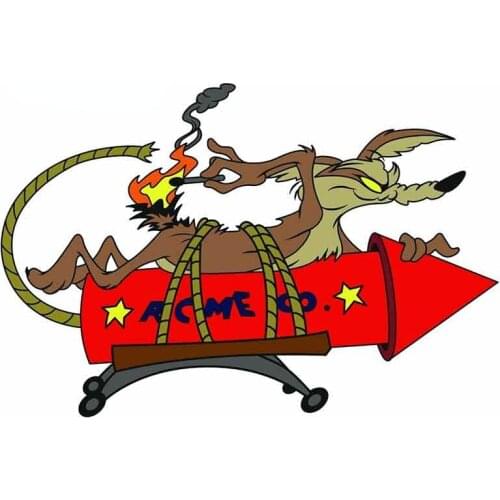 Cartoon Rocket Waterproof Car Sticker Vinyl Decal Anime Car Styling Waterproof Car Window Body Decorative Stickers Accessories