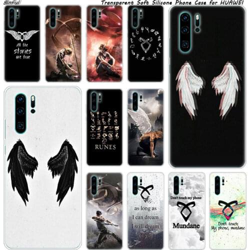 Shadowhunters Soft Silicone Phone Case for Huawei P30 P20 Pro P10 P9 P8 Lite 2017 P Smart Z Plus 2019 NOVA 3 3i Fashion Cover