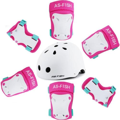 Set Children Roller Skating Protective Gear Kids Skateboarding Balance Car Elbows Knee Pads Cycling Helmet Wrist Protection