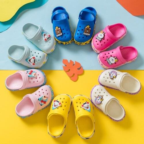 New Children Kids Girl Mules Clogs Summer Garden Beach Slippers Sandals Cave Hole Baby Shoes For Girls