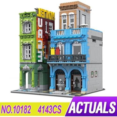 New Modular Building 10182 Hotel Cuba Compatible City 4143pcs Blocks Bricks Educational Toy Christmas Gifts