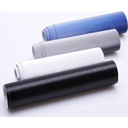 2 Sheets 152cm*50cm Black Brushed Vinyl Film Auto Car Wrap Film Car Body Wrapping Air Bubble Free Matt Metal Brushed Film