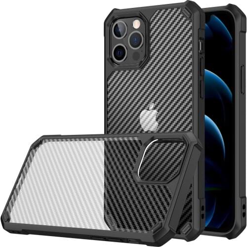 Shockproof Bumper Fiber Phone Case For iPhone 11 12 13 Pro Max 12 Mini 7 8 Plus XR X XS Max Armor Camera Protection Back Cover