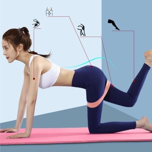 Five Colors Fitness Resistance Band Yoga Tension Gym Rubber Pilates Training Elastic Equipment