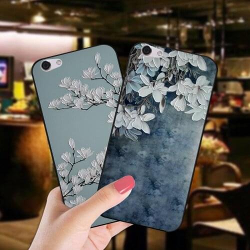 3D Emboss Silicone Cover For OPPO K3 K5 Peony Coque Shell Case For OPPO Realme Q X 1 2 3 V5 X2 X7 X50 6 Pro XT