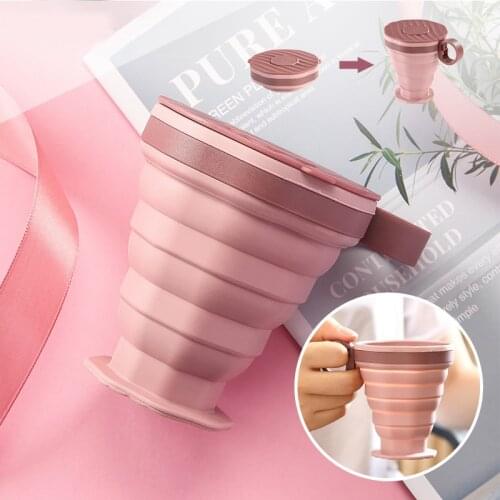 Folding Silicone Cup Portable Tea Coffee Foldable Telescopic Reusable Water Bottle Tour Camp Travel Collapsable Ecofriendly Mugs