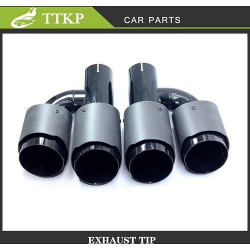 Inlet 80mm Outlet 89/101/114mm Remus Dual Exhaust Stainless Steel Carbon Fiber Tip Muffler Exhaust Pipe