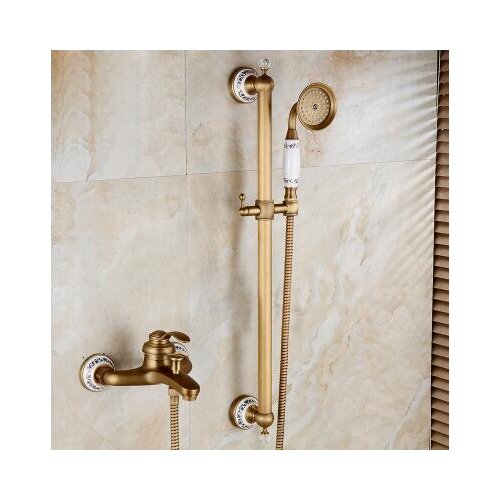 High Quality Gold shower faucet, titanium gold bath & shower faucet set bathroom shower faucet, water saving bathtub faucet