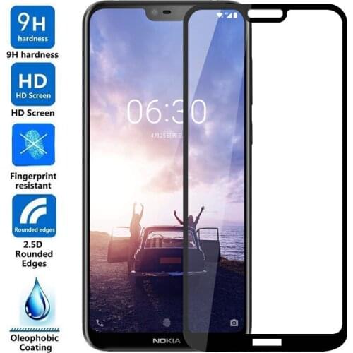 Tempered Glass for Nokia 2.2 3.2 4.2 Full Screen Protector For Nokia X6 X5 X3 2.1 3.1 5.1 6.1 7.1 7 Plus 2018 Protective Film