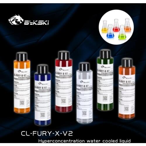 Bykski PC Water Cooling Liquid,Computer System Special Water Coolant, Water-cooled Thermal Fluid 150ML,Multi Colors CL-FURY-X-V2