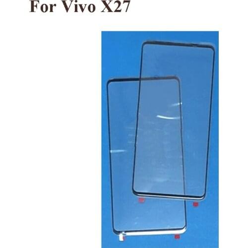 2PCS For Vivo X27 X27A Front LCD Glass Lens touchscreen For Vivo X 27 X 27A Touch screen Outer Screen Glass without flex VivoX2