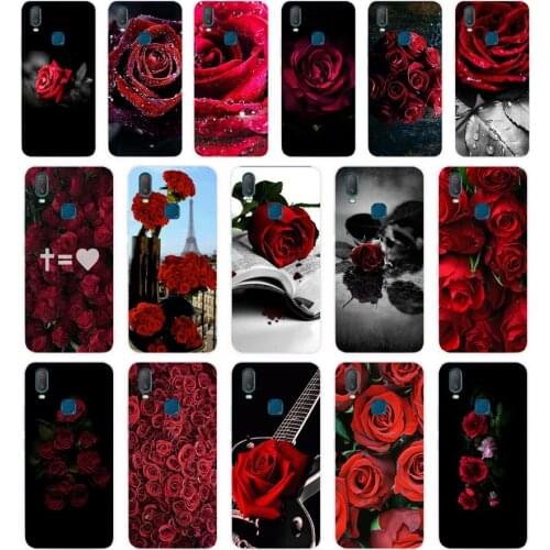 280FG Red Rose Flowers gift Soft Silicone Tpu Cover phone Case for VIVO Y3 Y11 Y12 Y15 Y17 Neo Pro Case