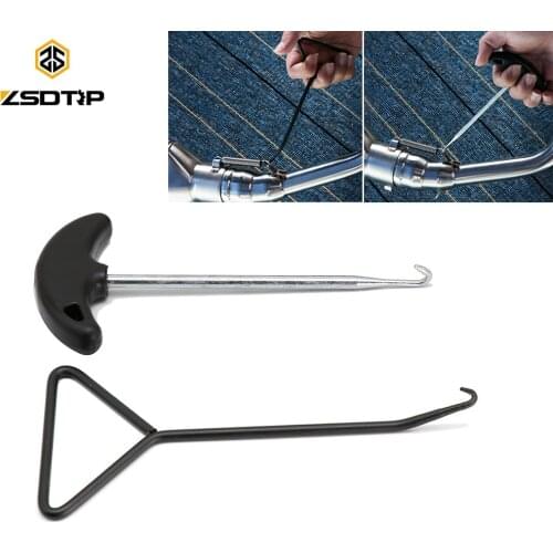 ZSDTRP Motorcycle Stainless Steel Exhaust Stand Spring Hook Puller Tool Motocross Exhaust Bracket Moto Spring Hook Puller Tool