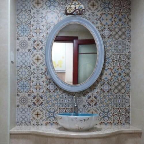 73cmx58cm American Retro Bathroom Mirror North European Bathroom Toilet Wall Hanger Cosmetic Mirror