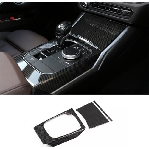 For BMW 3 Series G20 G21 G28 Accessories Interior Center Console Water Cup Panel Gear Frame Trim Cover Car Decoration/ABS Chrome