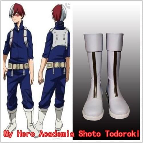 Anime Boku no Hero Academia Cosplay Adult Men Women My Hero Academia Todoroki Shoto Shoes Boots Halloween Party Cosplay Shoes