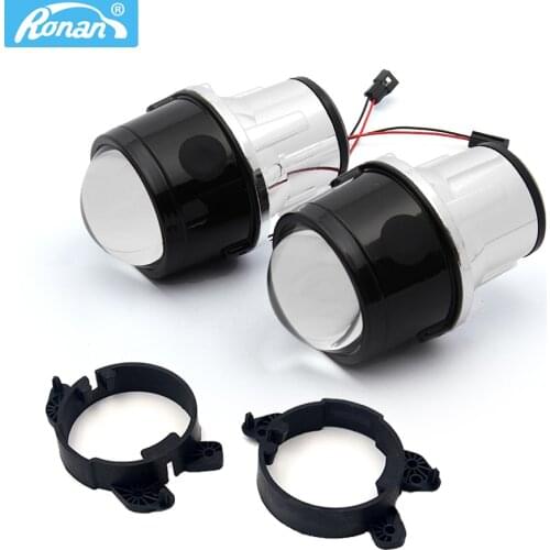 2.5" H11 Bi-Xenon Fog Projector Lens mount bracket For Car styling W204 W211 W164 W169/Smart Fortwo H11 Fog Lights Retrofit