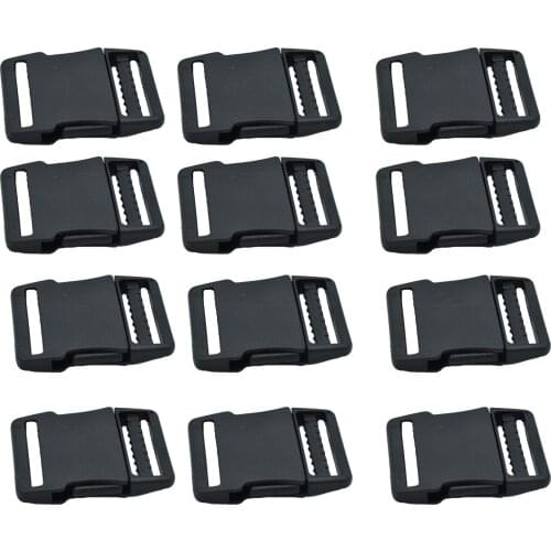 Black Plastic Curved Buckle Release Buckle Webbing Detach Buckle For Backpacks Luggage Dog Collar Webbing Belt Clip Clasp Craft