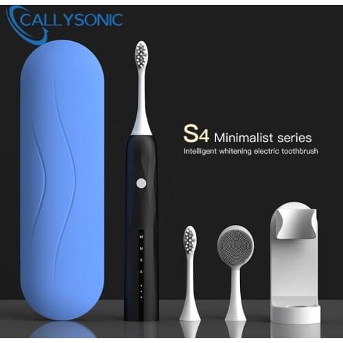 CALLYSONIC New Electric Sonic Toothbrush S4 USB Charge Rechargeable Adult Waterproof Electronic Tooth Brush 4 Modes Clean Teeth